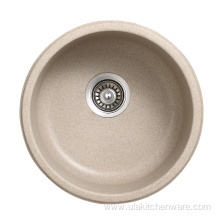 Round single bowl granite kitchen sink